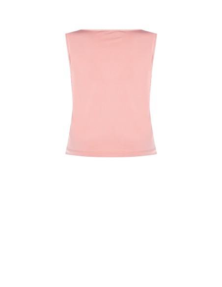 Top van zachte tule met paillettenborduursel Rinascimento Curvy