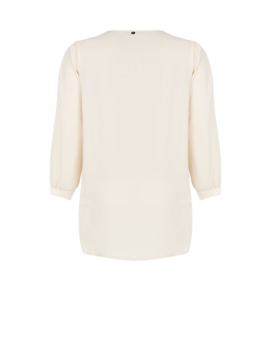 Asymmetrische soepelvallende curvy blouse van georgette Rinascimento Curvy