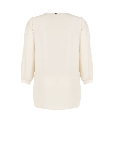 Asymmetrische soepelvallende curvy blouse van georgette Rinascimento Curvy