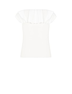Getailleerde blouse van georgette met sierknoop Rinascimento Curvy 2