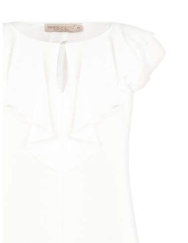 Getailleerde blouse van georgette met sierknoop Rinascimento Curvy