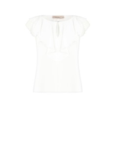 Getailleerde blouse van georgette met sierknoop Rinascimento Curvy