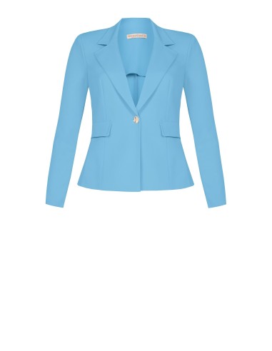 Rinascimento Curvy blazer met 1 gouden knoop