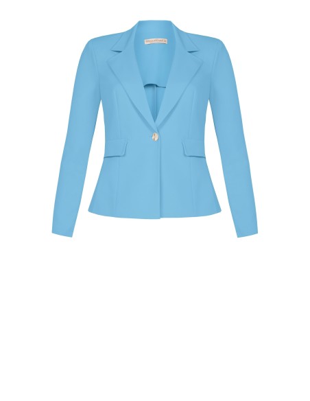 Rinascimento Curvy blazer met 1 gouden knoop