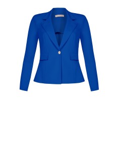 Rinascimento Curvy blazer met 1 gouden knoop