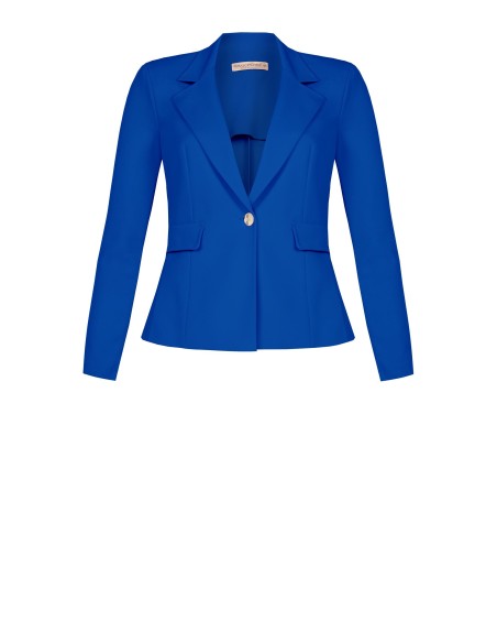 Rinascimento Curvy blazer met 1 gouden knoop