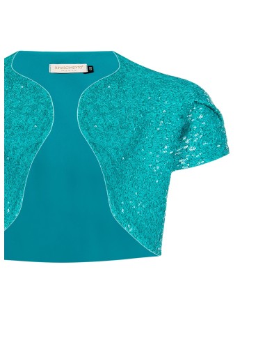 Curvy bolero-schouderbedekker, bedekt met pailletten, Rinascimento Curvy