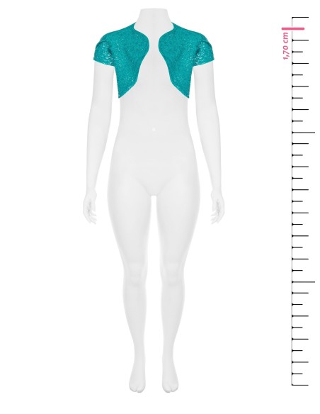 Curvy bolero-schouderbedekker, bedekt met pailletten, Rinascimento Curvy