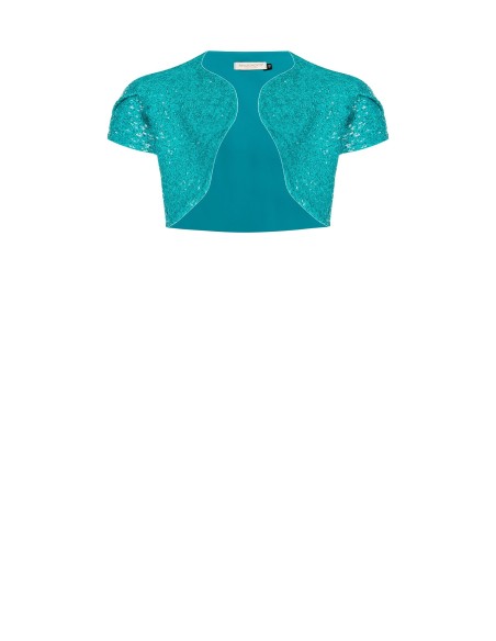 Curvy bolero-schouderbedekker, bedekt met pailletten, Rinascimento Curvy