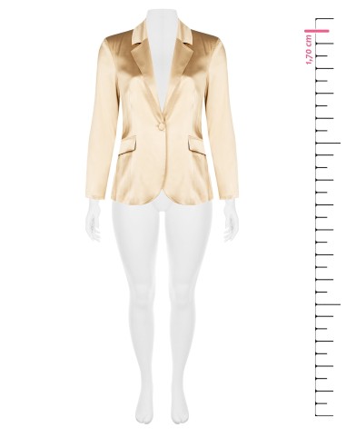 Getailleerde blazer met één knoop van satijn – Rinascimento Curvy