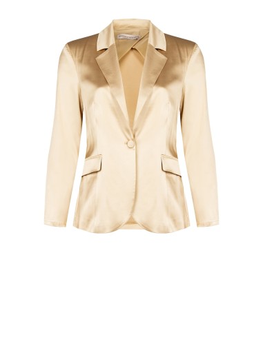 Getailleerde blazer met één knoop van satijn – Rinascimento Curvy