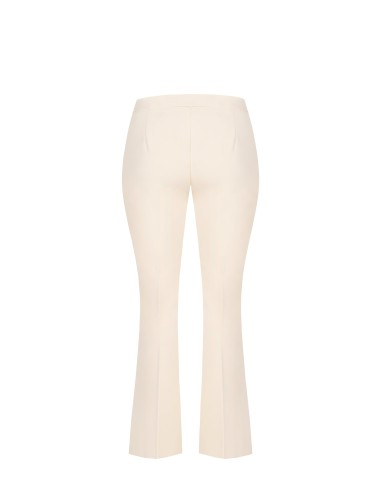 Curvy broek met wijde pijpen van technische stof en zijrits van Rinascimento