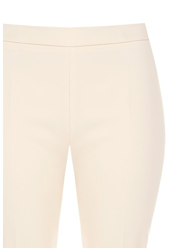 Curvy broek met wijde pijpen van technische stof en zijrits van Rinascimento