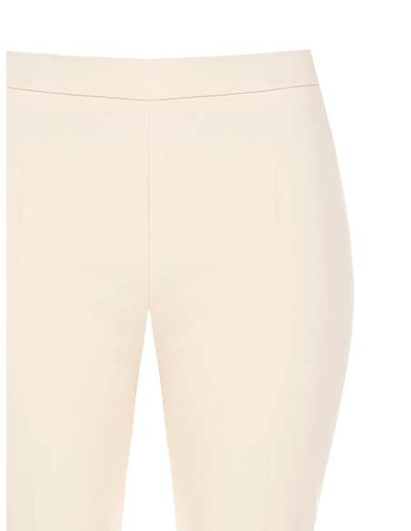 Curvy broek met wijde pijpen van technische stof en zijrits van Rinascimento