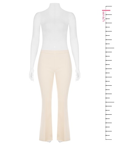 Curvy broek met wijde pijpen van technische stof en zijrits van Rinascimento