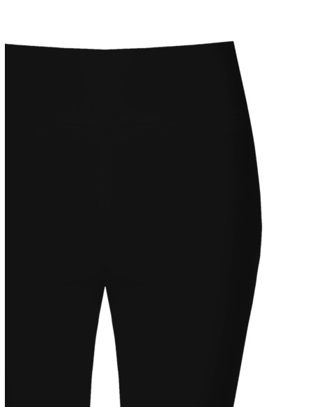 Rinascimento broek met wijde pijpen van technische stof en hoge tailleband