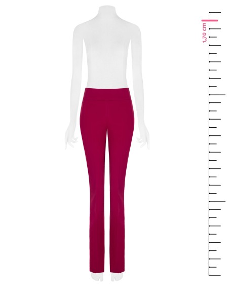 Rinascimento broek met wijde pijpen van technische stof en hoge tailleband