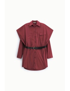 Oversized hemdjurk met riem en zak van Dixie 2
