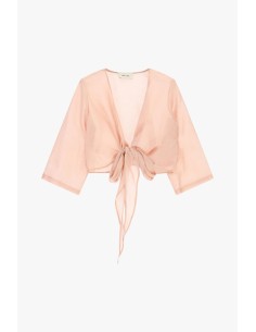 Blouse met frontknoop en 3/4-mouwen Dixie 2