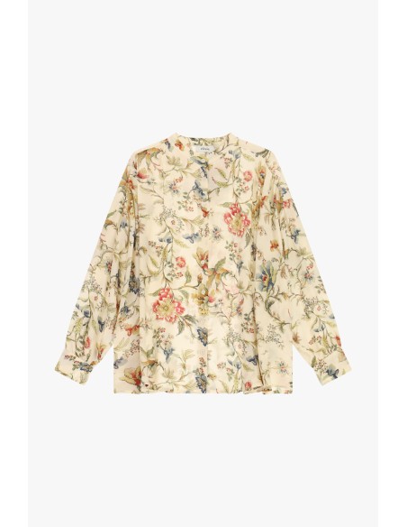 Dixie Bloes met Bloemenprint, Lange Mouwen en Verborgen Sluiting