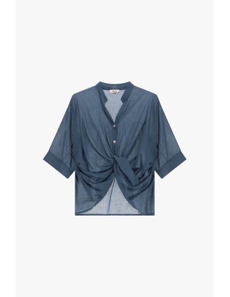 Cropped blouse met knoopdetail aan de voorkant en omgeslagen mouwen van Dixie