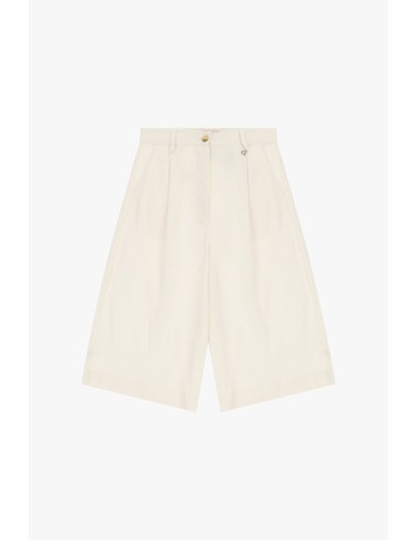 Dixie Bermuda met hoge taille, plooien en zijzakken