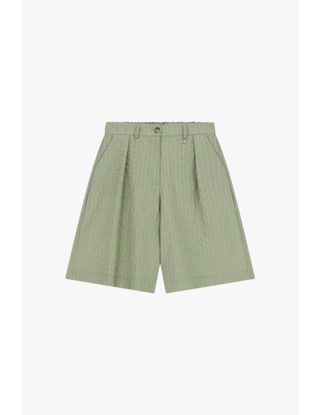 Gestreepte shorts met plooien en zijzakken van Dixie