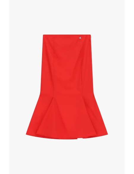 Lange uitlopende rok met hoge taille, effen, Dixie
