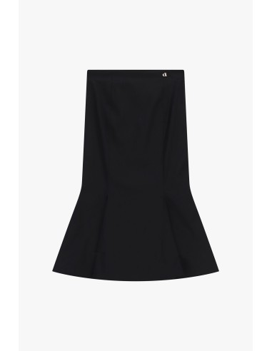 Lange uitlopende rok met hoge taille, effen, Dixie