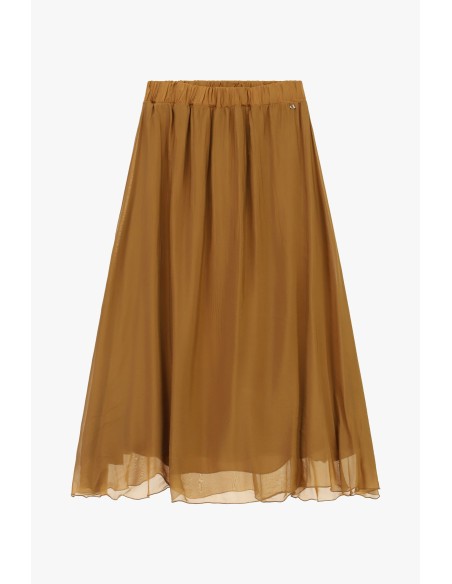 Dixie A-lijn midi-rok met elastische taille