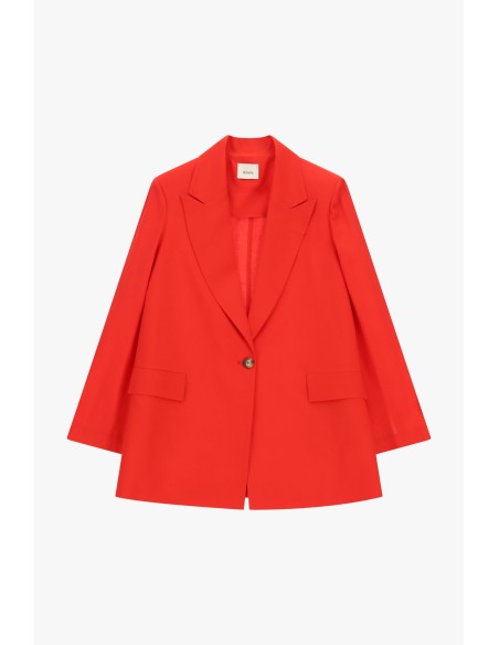 Dixie blazer met enkele knooprij en opgestikte zakken aan de voorkant