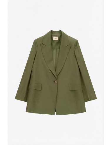 Dixie blazer met enkele knooprij en opgestikte zakken aan de voorkant