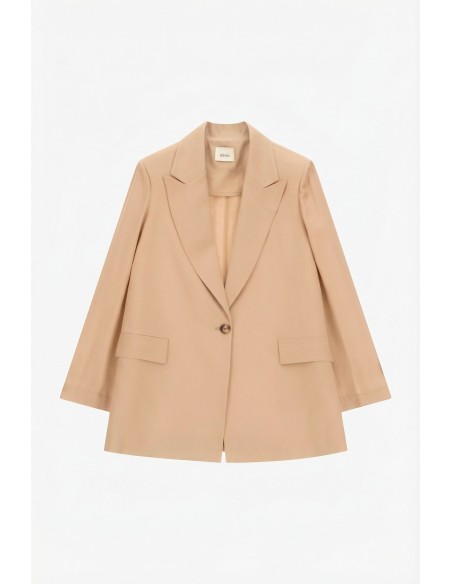 Dixie blazer met enkele knooprij en opgestikte zakken aan de voorkant