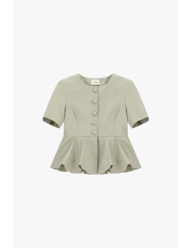 Korte blazer met korte mouwen en volant Dixie