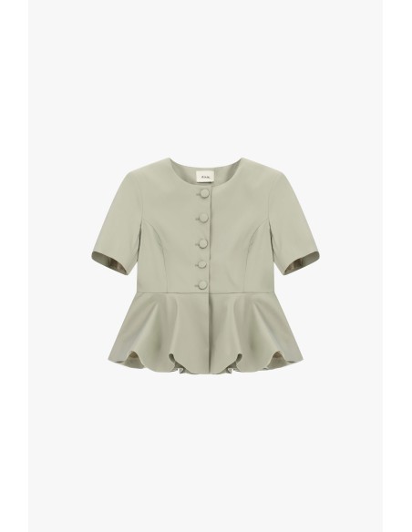 Korte blazer met korte mouwen en volant Dixie