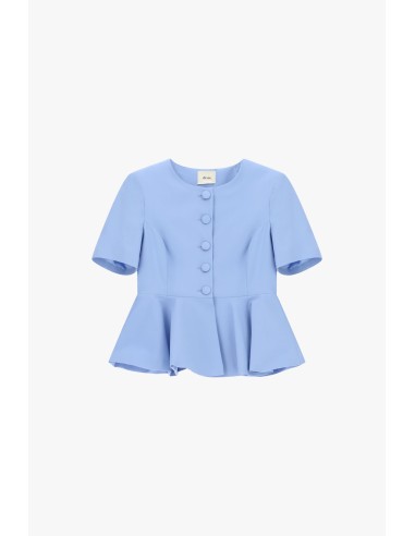 Korte blazer met korte mouwen en volant Dixie