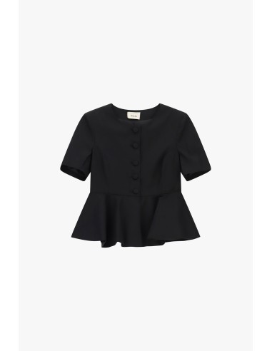 Korte blazer met korte mouwen en volant Dixie