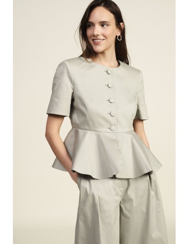 Korte blazer met korte mouwen en volant Dixie