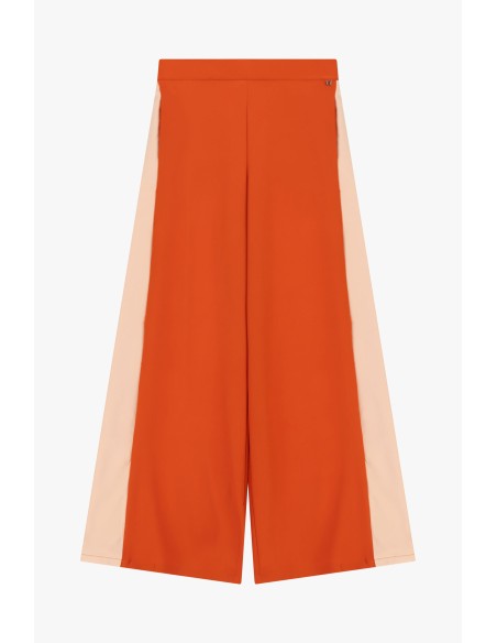 Dixie palazzobroek met kleurblokken en hoge taille