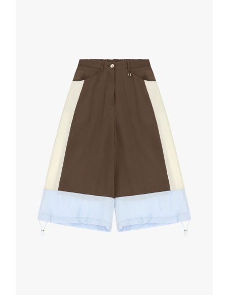 Wijde bermudashorts met colorblockdetails en trekkoord Dixie