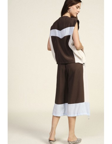 Wijde bermudashorts met colorblockdetails en trekkoord Dixie