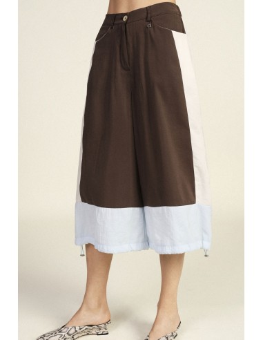 Wijde bermudashorts met colorblockdetails en trekkoord Dixie
