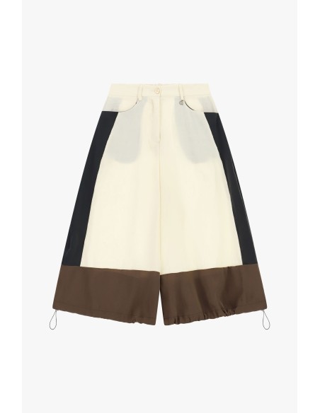 Wijde bermudashorts met colorblockdetails en trekkoord Dixie