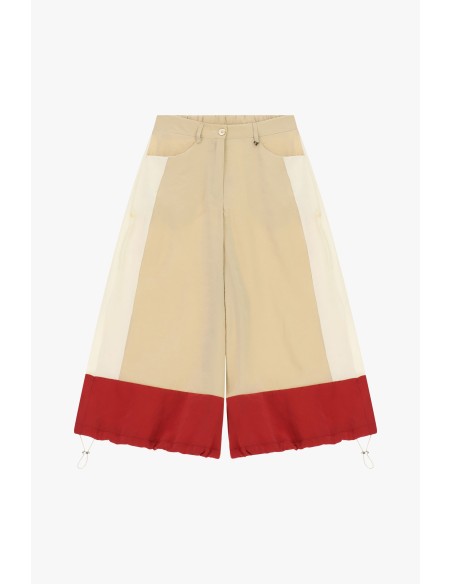 Wijde bermudashorts met colorblockdetails en trekkoord Dixie
