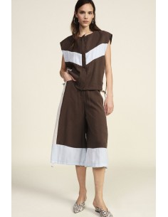 Wijde bermudashorts met colorblockdetails en trekkoord Dixie