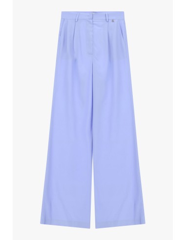 Dixie broek met hoge taille, wijde pijpen en plooien