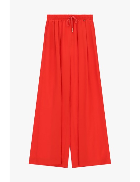 Palazzo-broek met elastische tailleband van Dixie