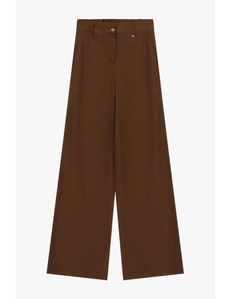 Palazzobroek met zijzakken en elastische taille Dixie