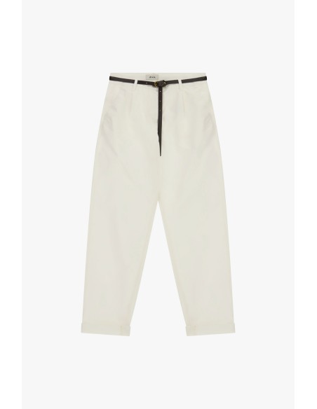 Chino-fit broek met smalle tailleband en omslagen van Dixie
