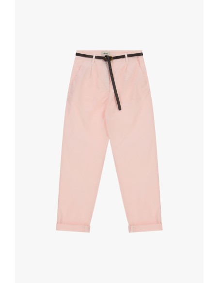 Chino-fit broek met smalle tailleband en omslagen van Dixie